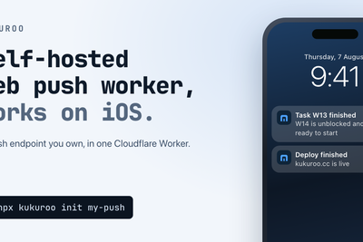 Self-hosted web push Cloudflare Worker, works on iOS