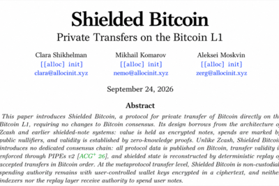 Shielded Bitcoin Proposal Aims to Bring Privacy to Bitcoin L1