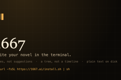 Show HN: 1667, a terminal UI for writing fiction with language models