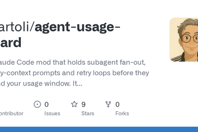 Show HN: agent-usage-guard – a Claude Code mod to protect your usage window
