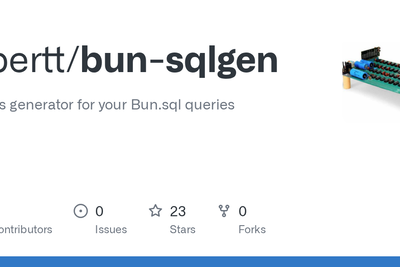 Show HN: Bun-sqlgen – Type-safe raw SQL for Bun, no ORM