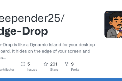 Show HN: Edge Drop- #1 productivity and unique clipboard 200 stars on GitHub