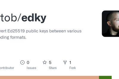 Show HN: Edky, a CLI to convert Ed25519 public keys from one encoding to another