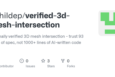 Show HN: Formally verified 3D CSG: Trust 93 lines spec, not 1000 lines AI code