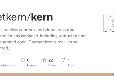 Show HN: Kern – container and resource runtime in a 1.5 MB binary, no daemon