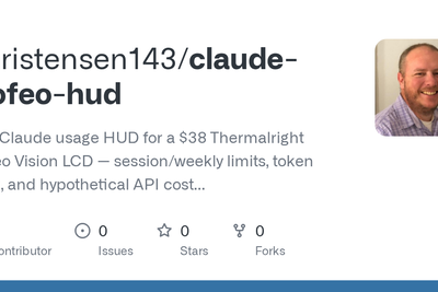 Show HN: Live Claude Usage HUD for a $38 Thermalright Trofeo Vision LCD