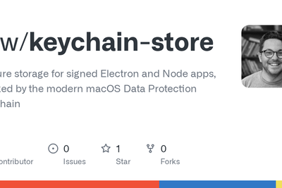Show HN: macOS data protection keychain for Electron apps