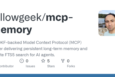 Show HN: MCP Memory – Fast Agent Memory Using Google's OKF and SQLite FTS5