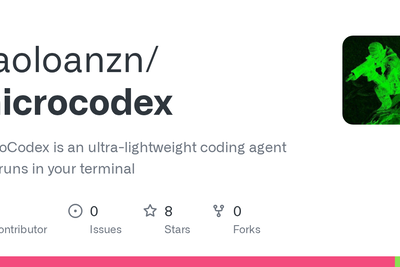 Show HN: MicroCodex Coding Agent – OpenAI/codex reimplemented in C++ <1MB binary