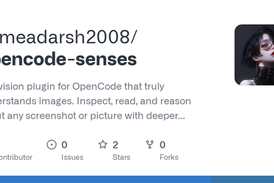 Show HN: OpenCode Senses, An insanely fast and highly accurate vision plugin