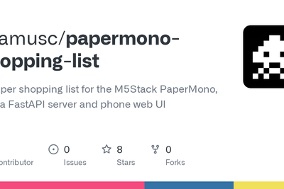 Show HN: PaperMono, e-ink fridge magnet shopping list with mobile web page