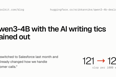 Show HN: Qwen3-4B with the AI writing tics trained out