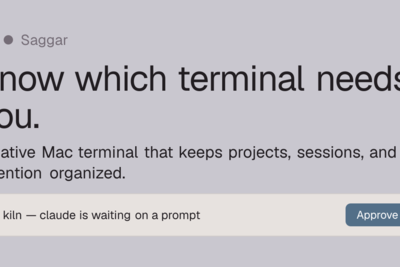 Show HN: Saggar, a Mac terminal that keeps sessions and your attention organized