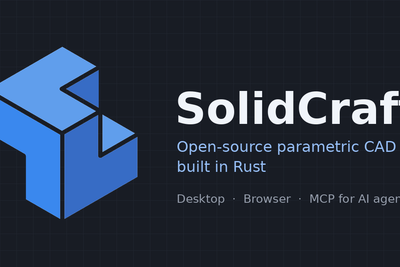 Show HN: SolidCraft – Open-Source Parametric CAD in Rust (With MCP Support)