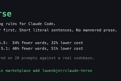Show HN: Terse, a Claude Code plugin that halves reply length by cutting filler