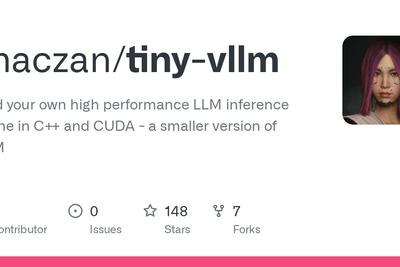 Show HN: Tiny-vLLM – high performance LLM inference engine in C++ and CUDA