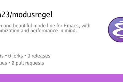 Simple, beautiful Emacs modeline: modusregel