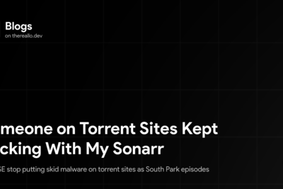 Someone on Torrent Sites Kept Fucking with My Sonarr
