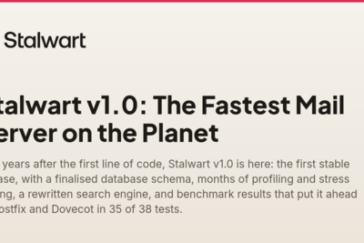 Stalwart v1.0: The Fastest Mail Server on the Planet