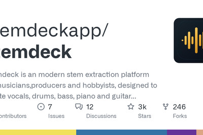 StemDeck, a free, open-source and local AI stem separator