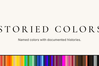 Storied Colors – a catalogue of named colors