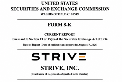 Strive Buys 79 Bitcoin, Expands Its $1.27B Corporate BTC War Chest