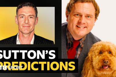 Sutton's predictions v Waffle the Wonder Dog and his owner, Simon