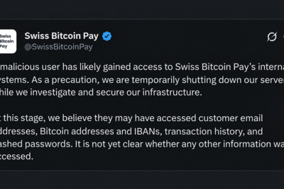 Swiss Bitcoin Pay Just Went Dark After a Mysterious Intruder