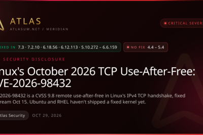 TCP Use-After-Free: CVE-2026-98432 / CVSS 9.8