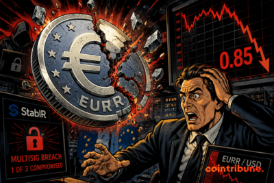 The EURR stablecoin collapses to 0.85 dollars after a hack at StablR