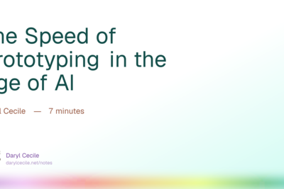 The Speed of Prototyping in the Age of AI
