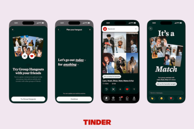 Tinder adapts to a social, IRL dating future with ‘Group Hangouts’ feature