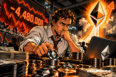 Una ballena pierde 4,48 millones en Ethereum y vuelve a apostar al alza