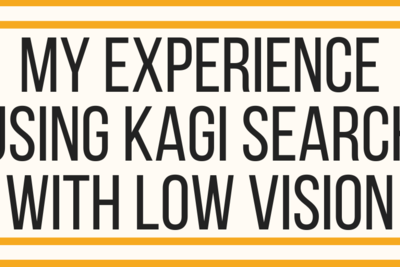 Using Kagi Search with Low Vision
