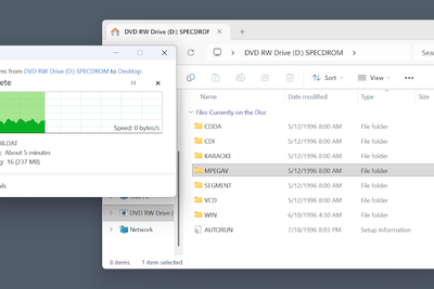 Video CDs Break Windows Explorer