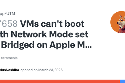 VMs can't boot with Network Mode set to Bridged on Apple M5 Pro machines