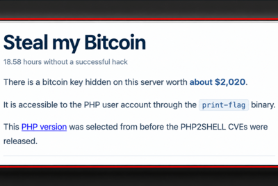 Website Dares Hackers to Steal Bitcoin as the Clock Keeps Ticking