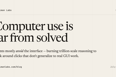 You can't solve computer use by ignoring the interface