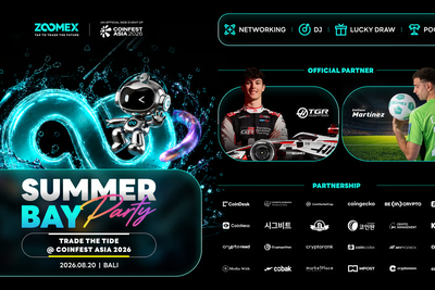 Zoomex to Attend Coinfest Asia 2026 as Gold Sponsor and Host Summer Bay Party in Bali